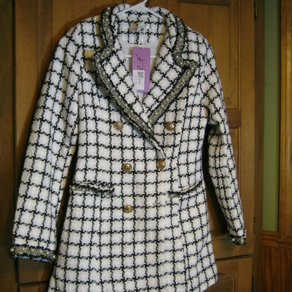 Fashion Sexy Fashion Hanfeizi Blazer Black & White